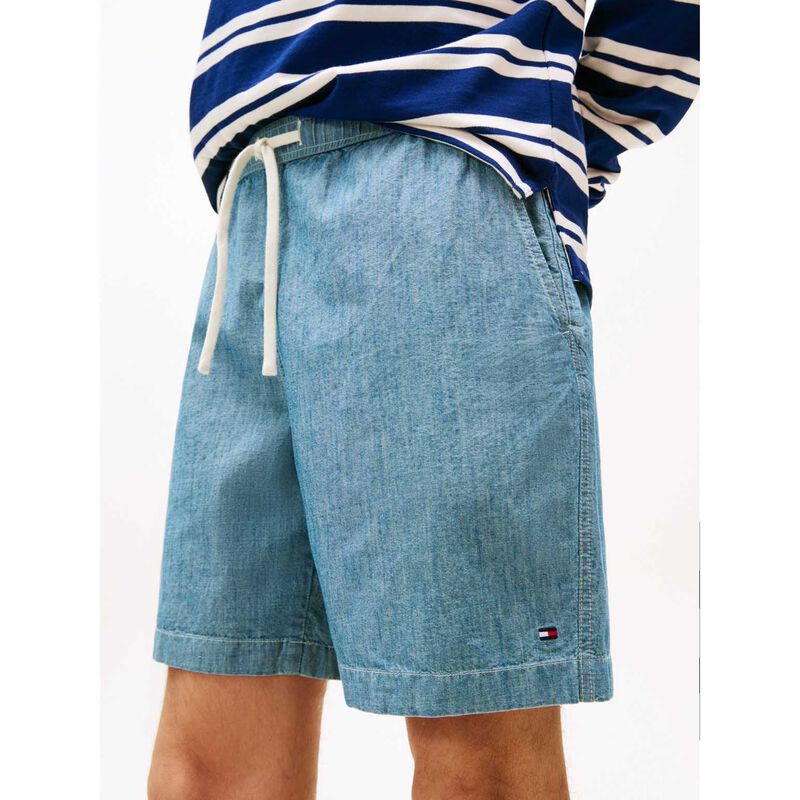 Tommy Hilfiger Mercer Chambray Flag Embroidery Shorts image number 2